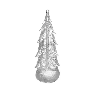 10" Decorative Glass Vermont Silver Leaf Evergreen Tree by Simon Pearce