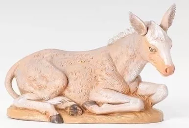 12" Seated Donkey Figure - Fontanini