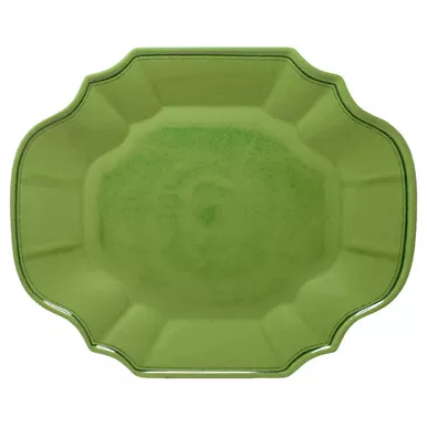 16 in. Scalloped Platter Terra Sage by Le Cadeaux