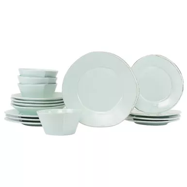 16-Piece Set Lastra Aqua Place Setting by Vietri
