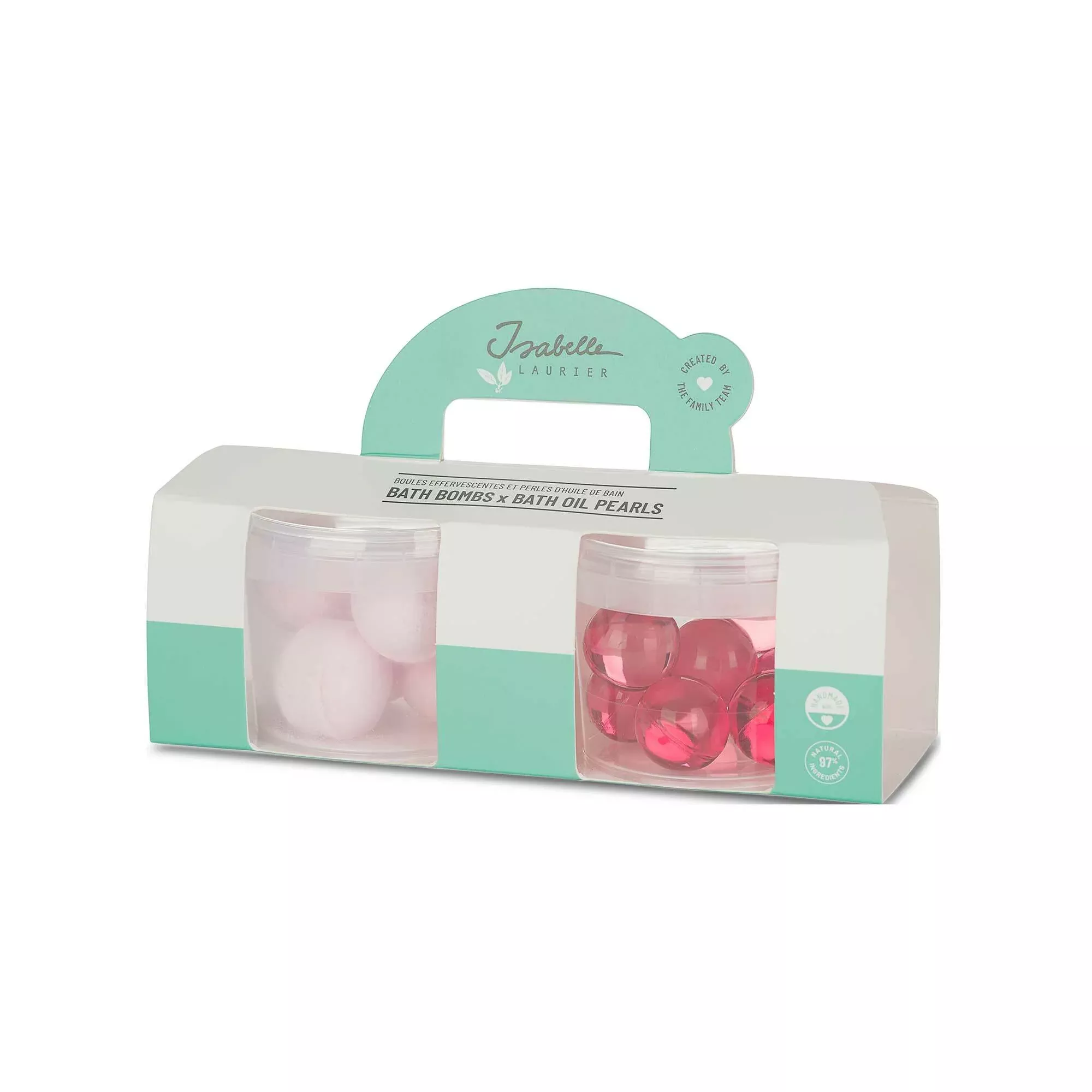 2 Mini Jars With Bath Oil Pearls + Bath Fizzers
