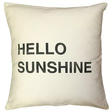 24" X 24" Hello Sunshine Pillow by Sugarboo Designs
