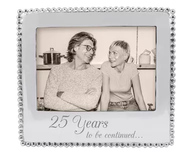 "25 Years to be continued
" Beaded 5" x 7" Frame by Mariposa