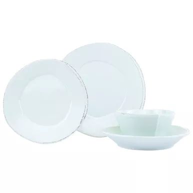 4-Piece Set Lastra Aqua Place Setting by Vietri