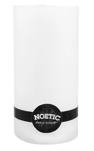 4" x 8" White Wash Noetic Pillar Candle