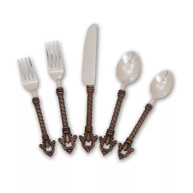 5 pc. Fleur De Lis Flatware Set - GG Collection