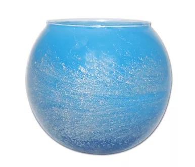 5" Sky Blue Galaxy Polished Globe Candle