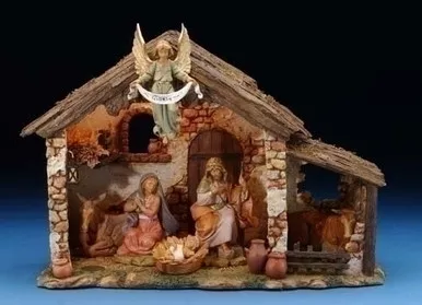 6 Piece Fontanini Nativity Scene with stable - 5" Figurines