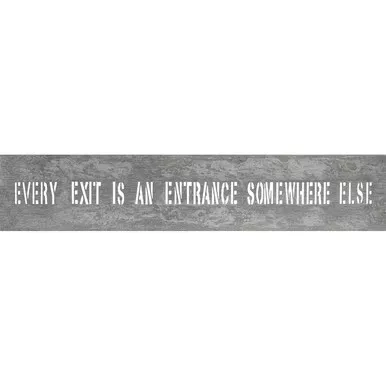 7" x 37" Every Exit Metal Sign by Sugarboo Designs