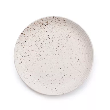 9" Small Ribbed Ceramic Speckled Plate by Sugarboo Designs