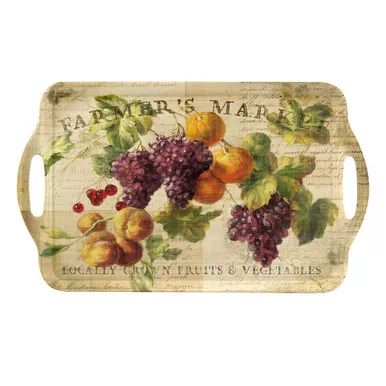 Abundant Fall Large Melamine Handled Tray by Pimpernel