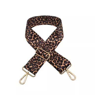 Adjustable Guitar Strap In Leopard Mustard by Jen & Co.
