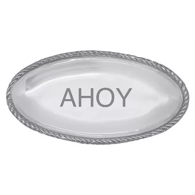 Ahoy Rope Small Oval Platter by Mariposa