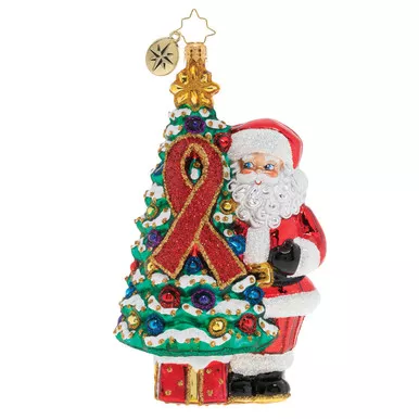 AIDS Awareness Christmas Tree Ornament by Christopher Radko