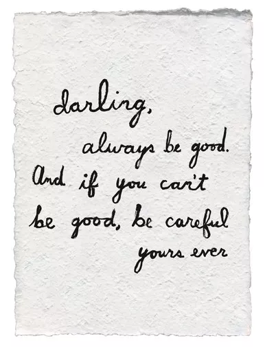Always Be Good Handmade Paper Print by Sugarboo Designs