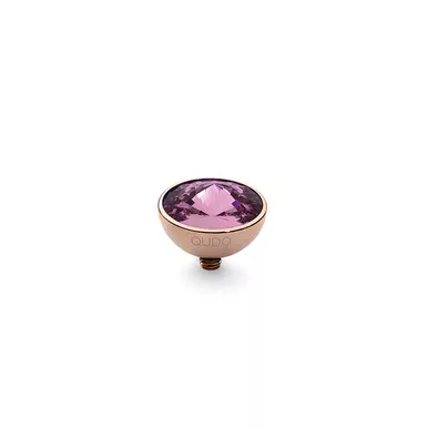 Amethyst 11.5mm Rose Gold Interchangeable Top by Qudo Jewelry