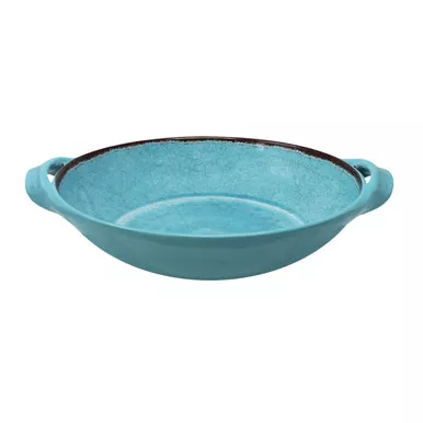 Antiqua Turquoise 13" Large Two-Handled Bowl by Le Cadeaux