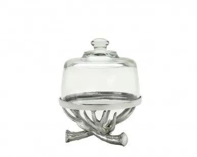 Antler Plate with Glass Dome by Arthur Court