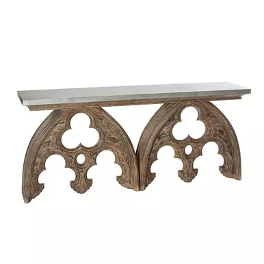 Arched Cathedral Table With Tin Top by Aidan Gray