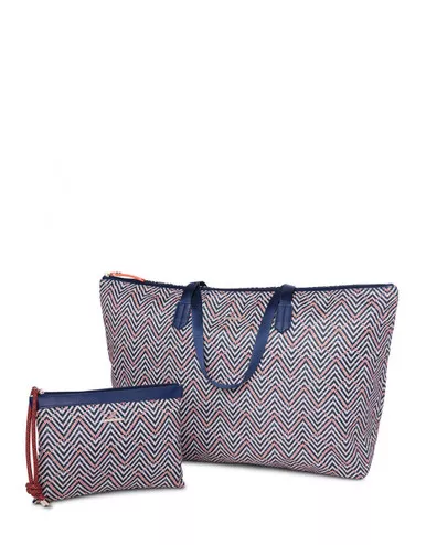Armada Herringbone Packable Tote & Wristlet by Spartina 449