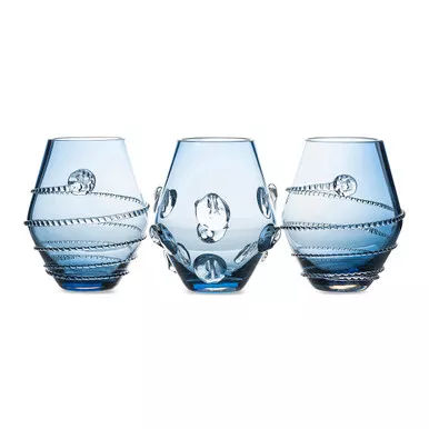 Assorted Mini Blue Vases Set/3 by Juliska