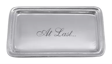 "At Last" Signature Statement Tray by Mariposa