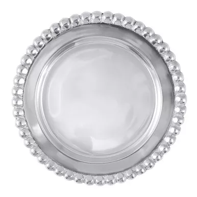 Beaded Wine Plate by Mariposa - Special Order