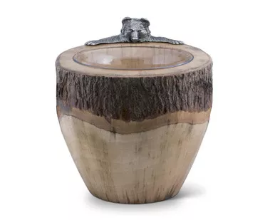 Bear Natural Log Ice Bucket by Vagabond House