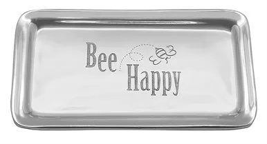 "Bee Happy" Signature Statement Tray by Mariposa - Special Order