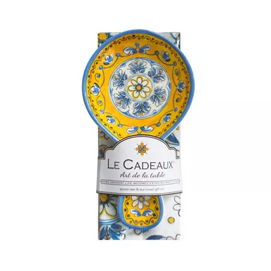 Benidorm Spoon Rest with Matching Tea Towel Gift Set by Le Cadeaux