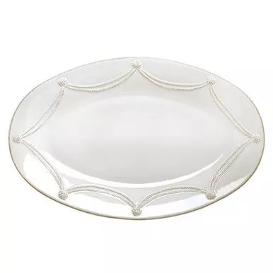 Berry & Thread Whitewash Large Oval Platter by Juliska