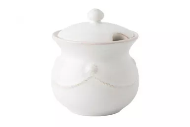 Berry & Thread Whitewash Lidded Sugar Pot by Juliska