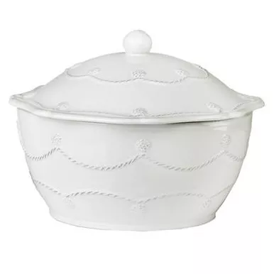 Berry & Thread Whitewash Small Covered Casserole by Juliska