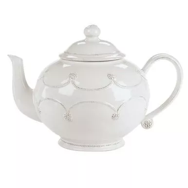 Berry & Thread Whitewash Teapot by Juliska