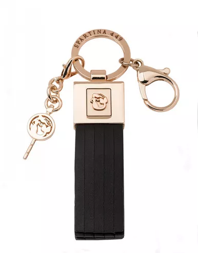 Black AKA Monogram Tassel Keychain by Spartina 449