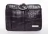 Black Croco Mod Pouchee Purse Organizer