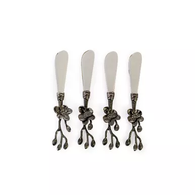 Black Orchid Spreaders (Set of 4) by Michael Aram
