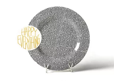 Black Small Dot Big Entertaining Platter with Happy Everything! Big Attachment by Happy Everything!