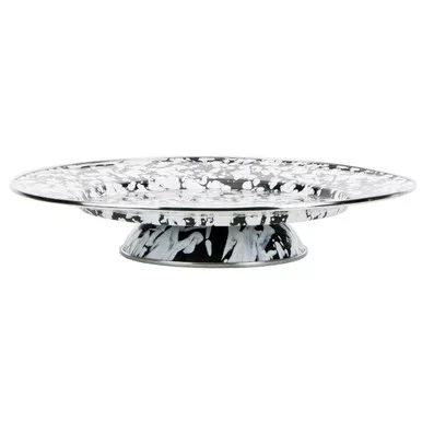 Black Swirl Cake Plate by Golden Rabbit