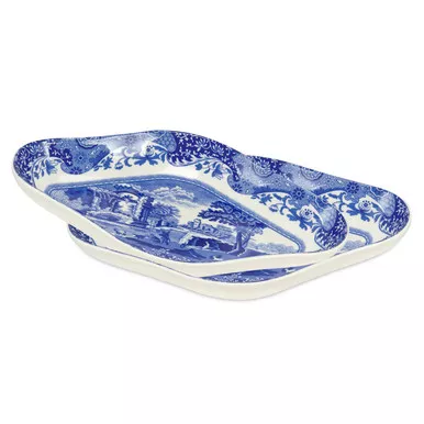 Blue Italian Set of 2 Pickle Dishes by Spode