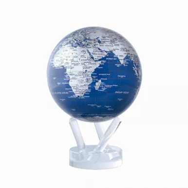 Blue and Silver 4.5" Globe with Acrylic Base by MOVA