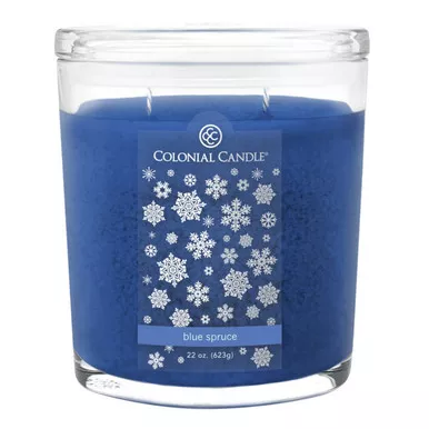 Blue Spruce 22 oz. Oval Jar Colonial Candle