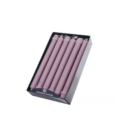 Blush 10" Unscented Classic Taper 12-Pack Colonial Candle
