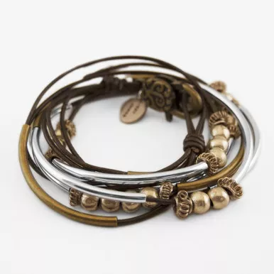 Boho Metallic Bronze Medium Bracelet by Lizzy James 1
