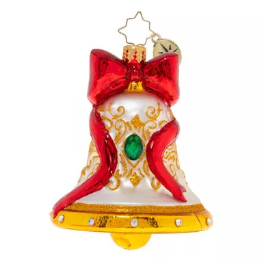 Bow & Bell Glamour Ornament by Christopher Radko -