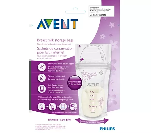 Breast Milk Storage Bags 180ml x25