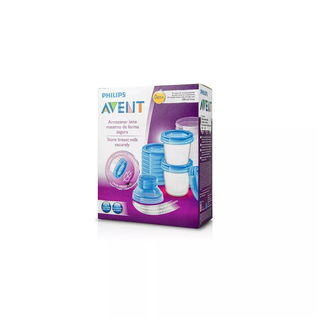 Breast milk storage cups