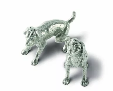 Brittney Spaniel Pewter Salt & Pepper by Vagabond House