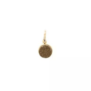 Bronze Tiny Antique Gold Druzy Pendant by Benny & Ezra