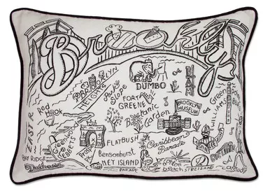 Brooklyn Hand-Guided Machine Pillow by Catstudio